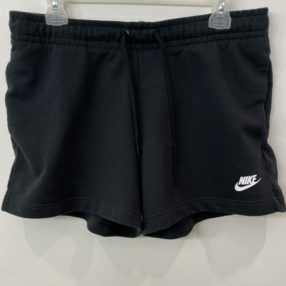 NIKE, Black, Shorts, with logo, Size Large